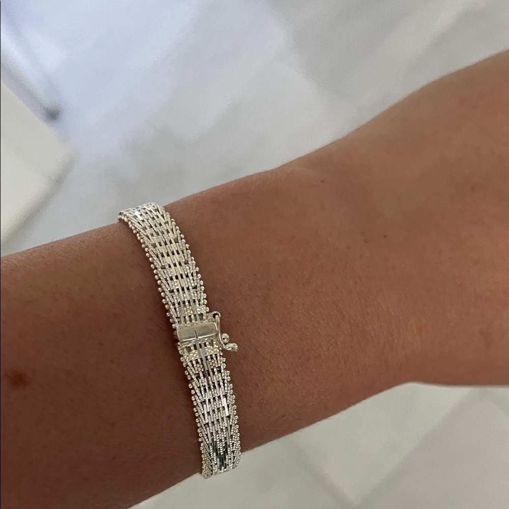 Vintage 1980s Sterling Silver Bracelet - Picture 4 of 12